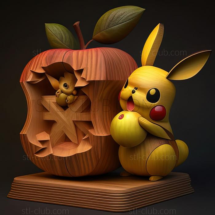 Anime The Apple Corp Pikachu and Pichu